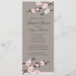 Invitation de Fête de la mariée de fleurs de