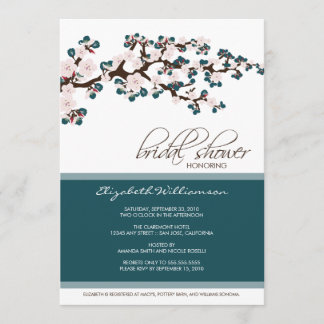 Invitation de Fête de la mariée de fleurs de