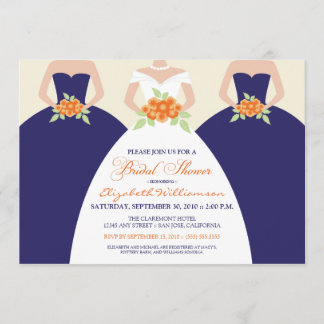 Invitation de Fête de la mariée de jeune mariée et