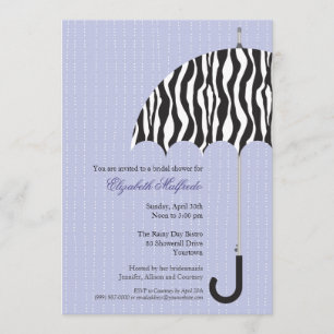 Invitation de Fête de la mariée de jour pluvieux