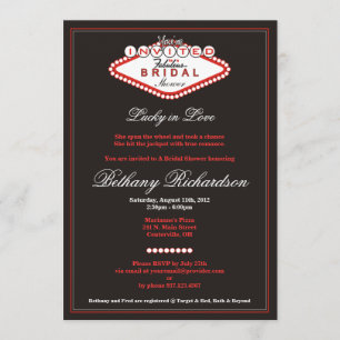 Invitation de Fête de la mariée de Las Vegas