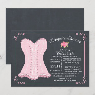 Invitation de Fête de la mariée de lingerie de
