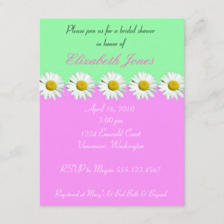 Invitation de Fête de la mariée de marguerite