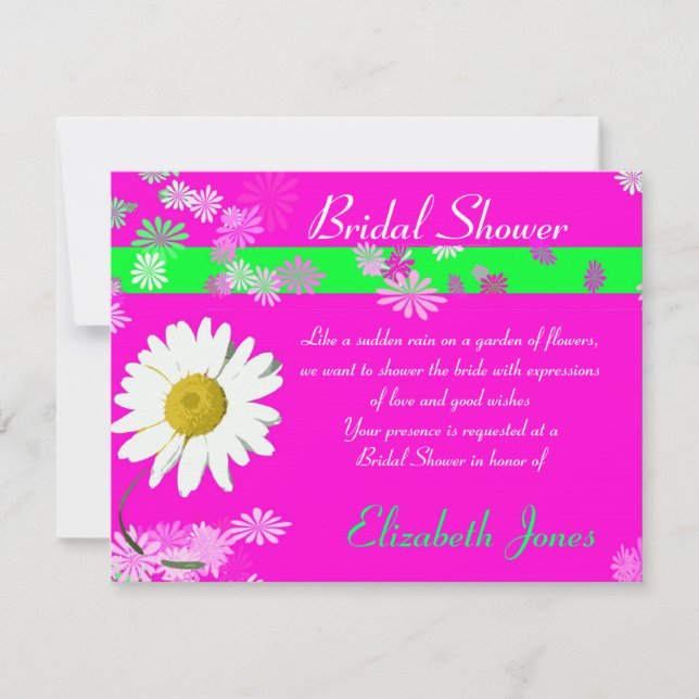 Invitation de Fête de la mariée de marguerite de (Devant)