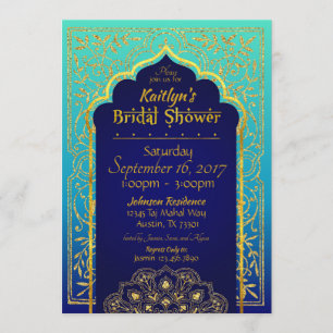 Invitation de Fête de la mariée de mille et une