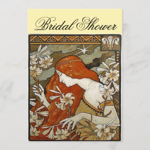Invitation de Fête de la mariée de Nouveau d'art