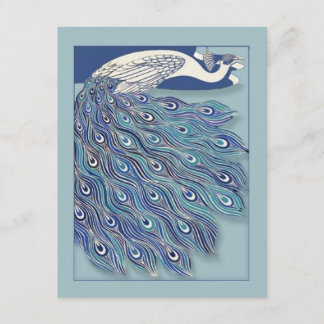 Invitation de Fête de la mariée de paon de Nouveau