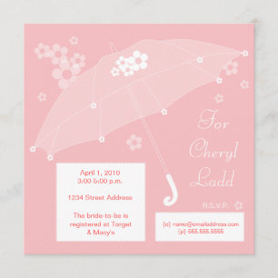 Invitation de Fête de la mariée de parapluie