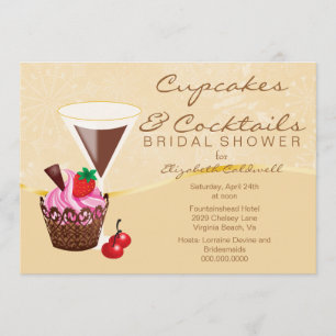 Invitation de Fête de la mariée de petits gâteaux