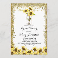 Invitation de Fête de la mariée de pot de maçon