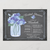 Invitation de Fête de la mariée de pot de maçon de