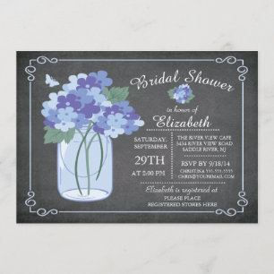 Invitation de Fête de la mariée de pot de maçon de