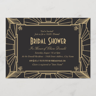 Invitation de Fête de la mariée de style d'art