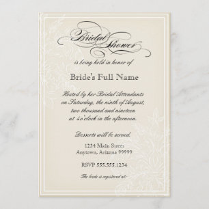 Invitation de Fête de la mariée d'hortensia de