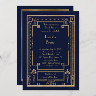 Invitation de Fête de la mariée, grande marine