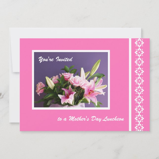 Invitation de fête de la mère — Bouquet pour maman (Devant)
