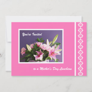 Invitation de fête de la mère — Bouquet pour maman
