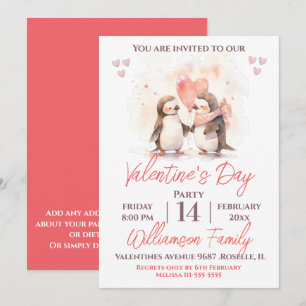 Invitation de fête de la Saint-Valentin avec des m