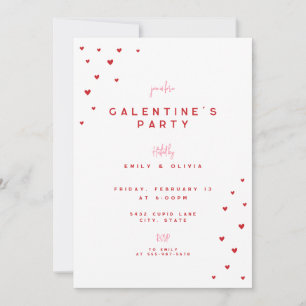 Invitation de fête de la Saint-Valentin Galentines