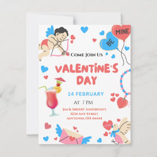 Invitation de fête de la Saint-Valentin personnali