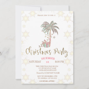 Invitation de fête de l'entreprise du palmier de N