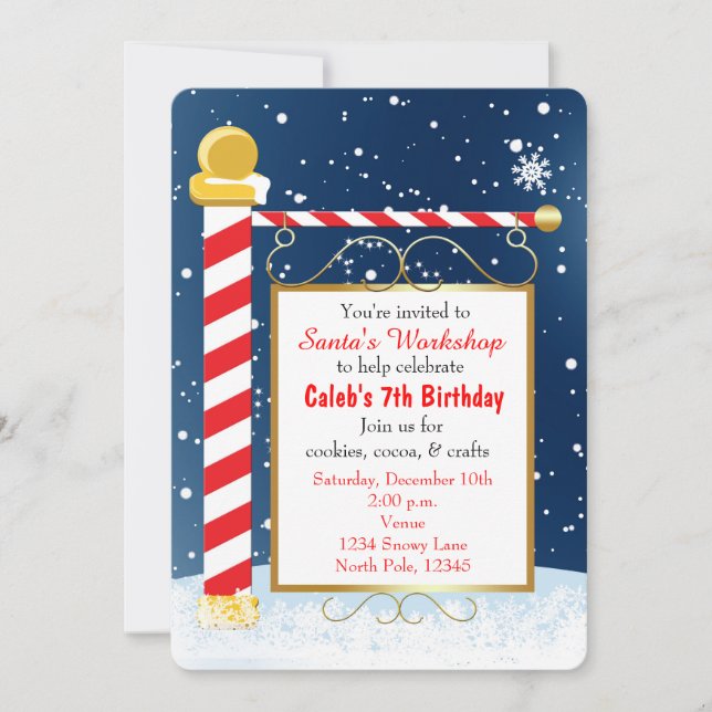 Invitation de fête de l'événement de Noël Panneau  (Devant)
