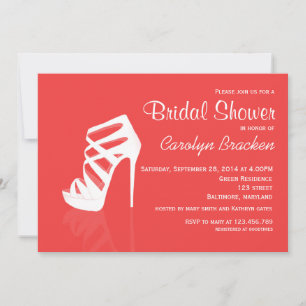 Invitation de Fête de l'mariée à talon élevé Chic 