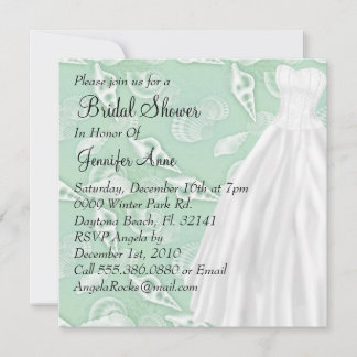 Invitation de Fête de l'mariée de Mariage blanc