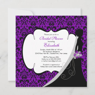Invitation de Fête de l'mariée de mariée à la mode