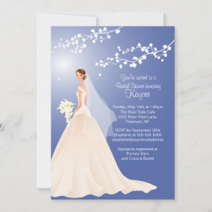 Invitation de Fête de l'mariée des épouses du Blue