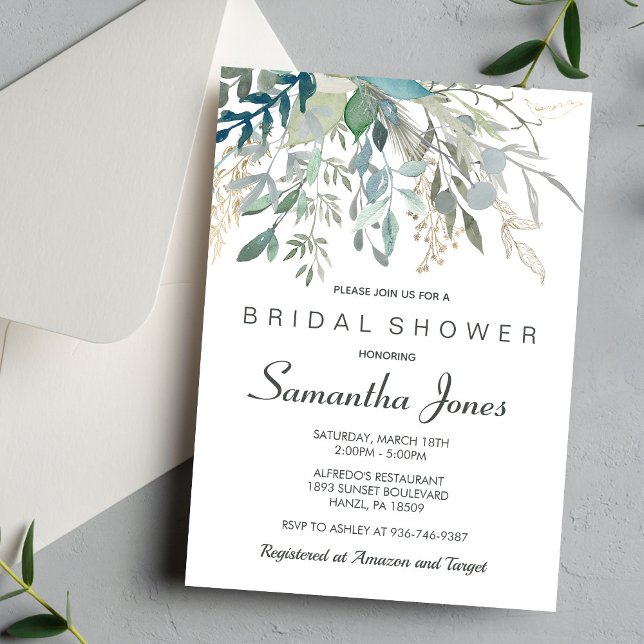 Invitation de Fête de Mariage à la Verdure (Créateur téléchargé)