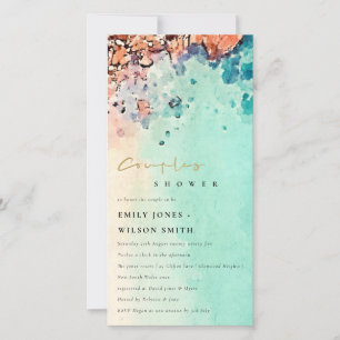 INVITATION DE FÊTE DE MARIAGE À L'AQUARELLE SUR LE