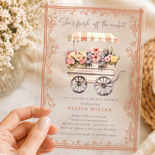 Invitation de Fête de Mariage au Marché aux Fleurs