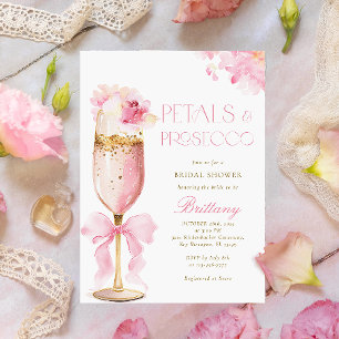 Invitation de Fête de Mariage au Prosecco aux Péta