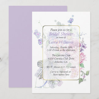 Invitation de Fête de Mariage Bouquet Floral