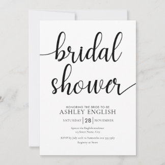 Invitation de Fête de Mariage - Écriture Noire Mod