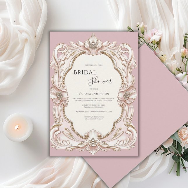 Invitation de Fête de Mariage Élégante Cadre Vinta (Créateur téléchargé)