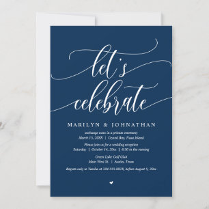 Invitation de fête de mariage en fuite, célébrons
