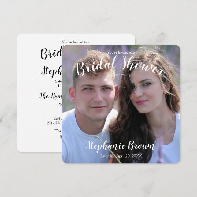 Invitation de Fête de Mariage en Photo (Devant / Derrière)