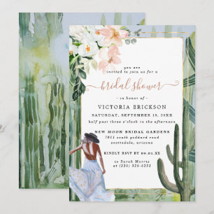 Invitation de Fête de Mariage Florale Désertique d