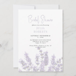 Invitation de Fête de Mariage Florale Lavande II