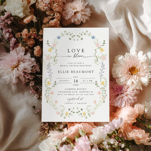 Invitation de Fête de Mariage Love in Bloom (Créateur téléchargé)