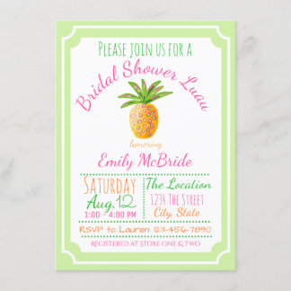Invitation de Fête de Mariage Luau Ananas