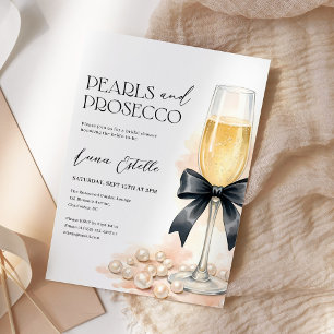 Invitation de Fête de Mariage Noire avec Ruban et