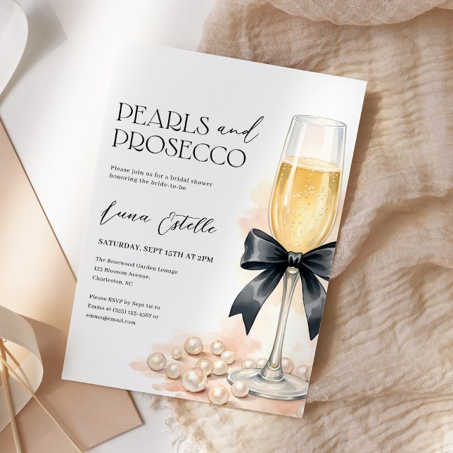 Invitation de Fête de Mariage Noire avec Ruban et  (Créateur téléchargé)