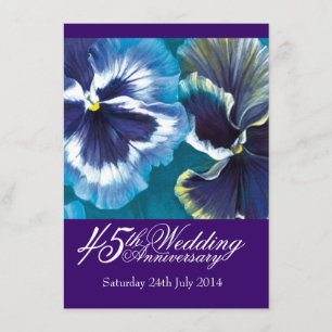 Invitation de fête de mariage saphir de 45 ans ble