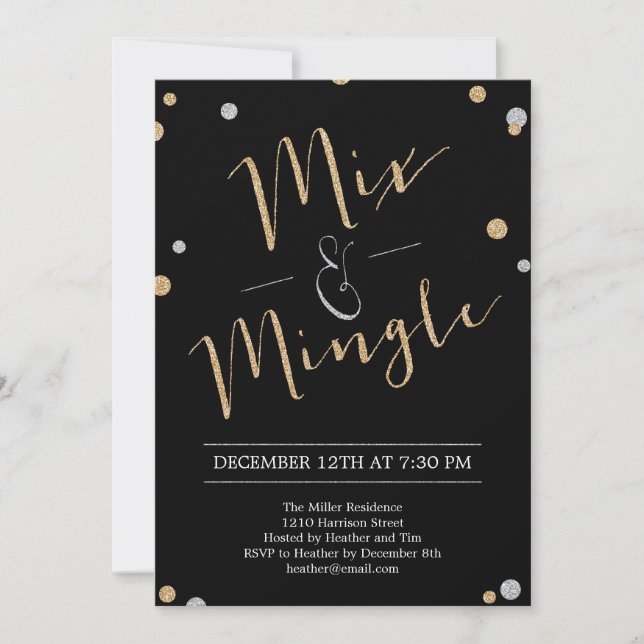 Invitation de Fête de Mix & Mingle (Devant)