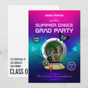 Invitation de fête de musique de danse d'été de cl