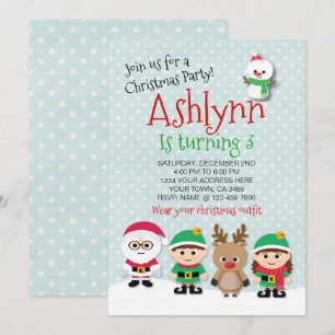 Invitation de fête de Noël