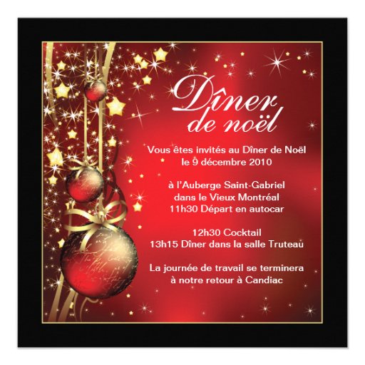 Cartes De Vœux Et Invitations De Fête De Noël Personnalisées